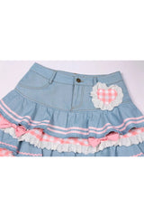 Y2K Kawaii Denim Minirock