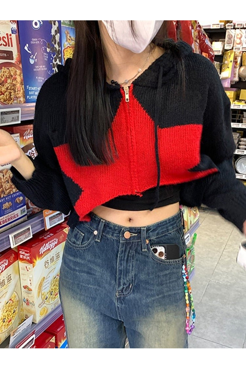 Fall Y2k Knit Crop Cardigan
