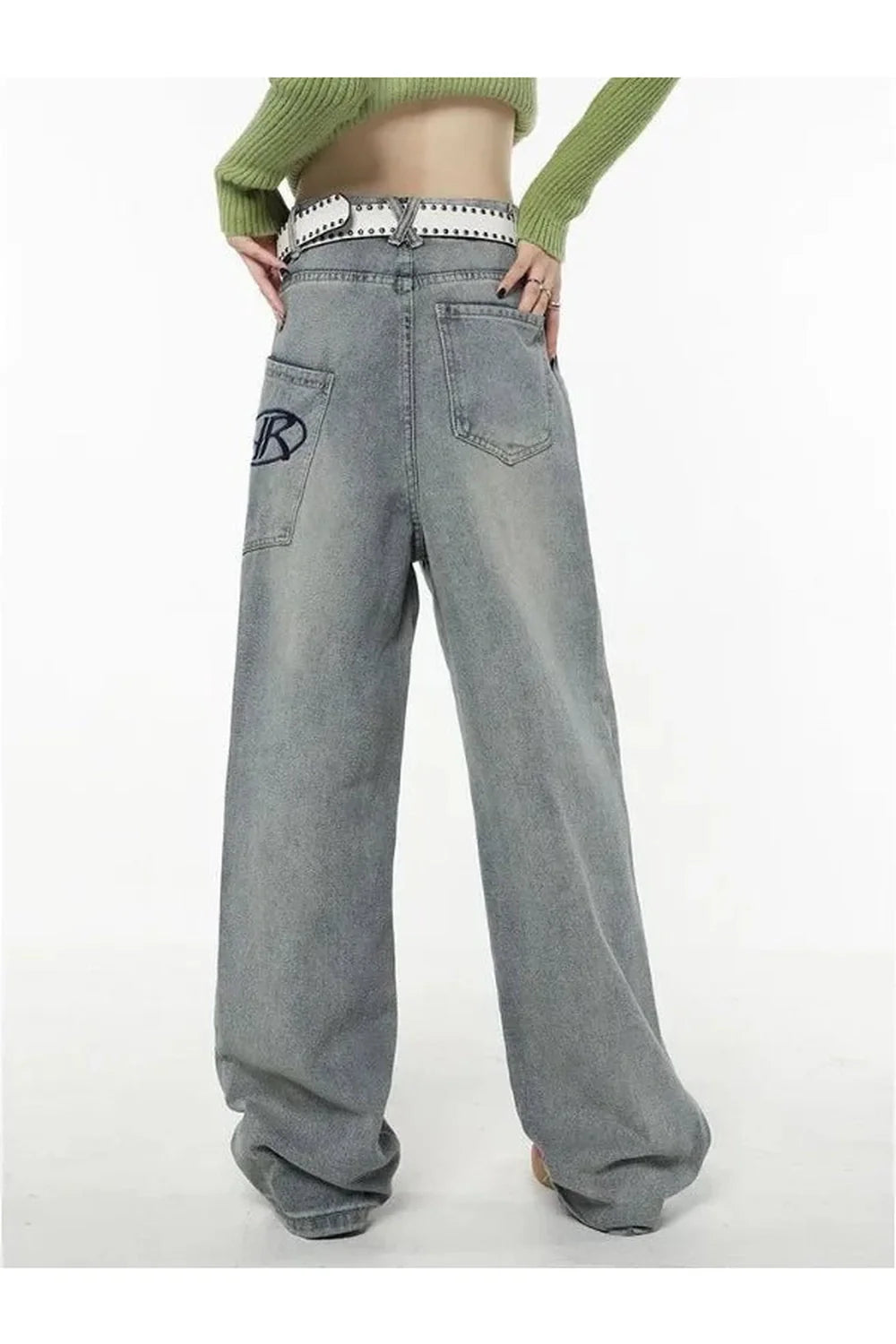 Y2K Loose Fit Logo Jeans