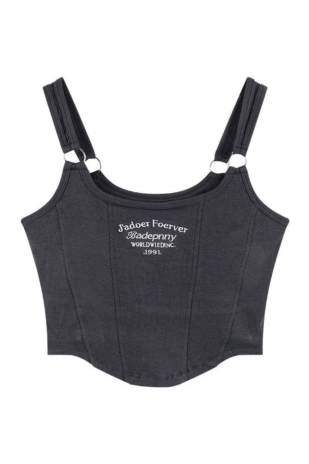 Y2K slogan crop top