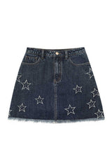 Y2K Star Mini-Jeansrock