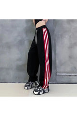 Y2K Striped Baggy Joggers