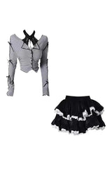 Y2k Top + Rock Zweiteiliges Set
