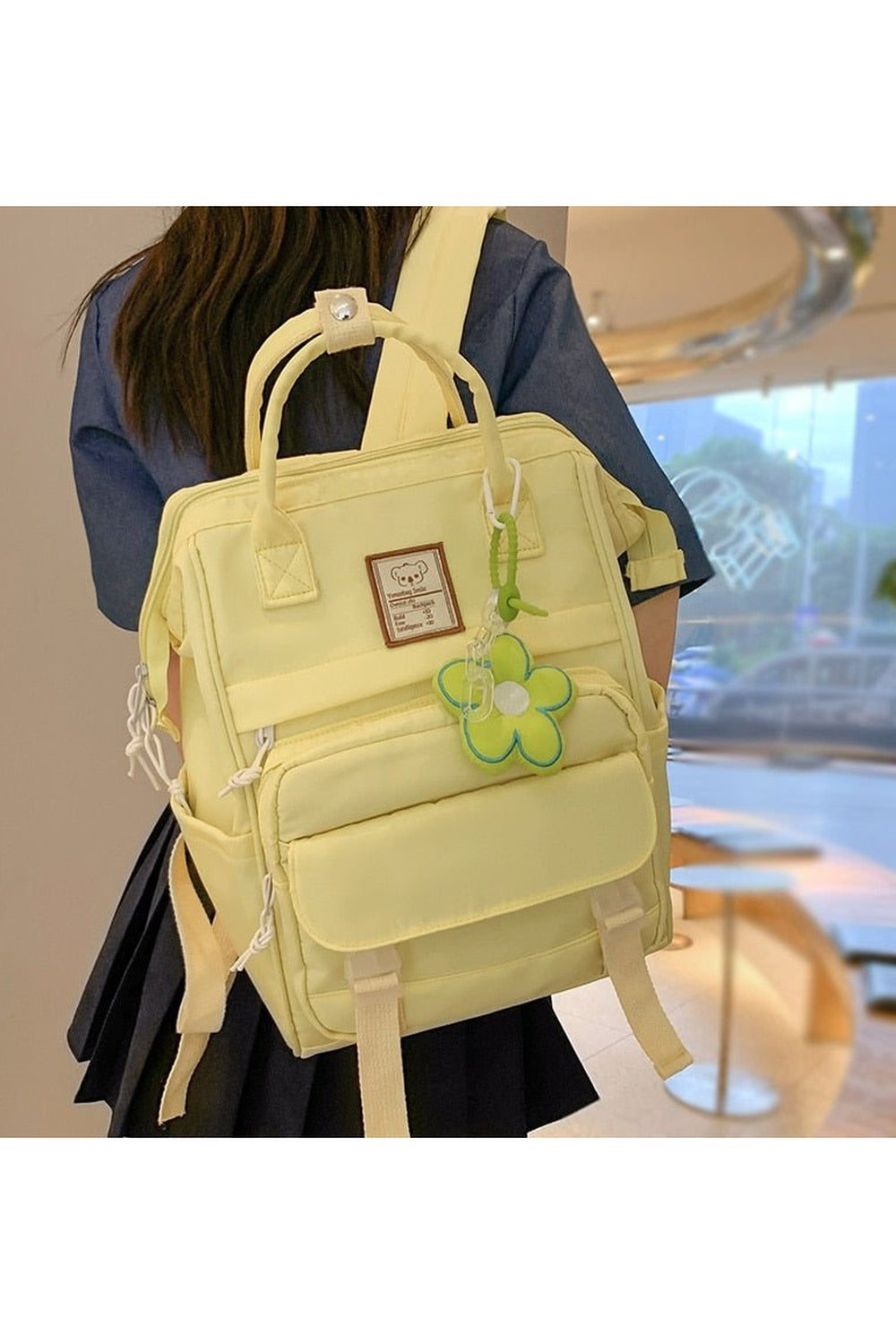 Yellow College Laptop Backpack