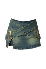 Jeansrock in A-Linie mit Reißverschluss