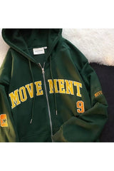 Fall Zipper High Neck Fleece Jacket